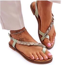 Damsandaler med remmar Gröna Alamis