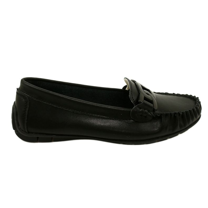 Läder Loafers för kvinnor Filippo DP4547 Svart