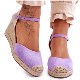 FJ1 Mocka Espadrilles Wedge Sandaler Lila Cammer purpur