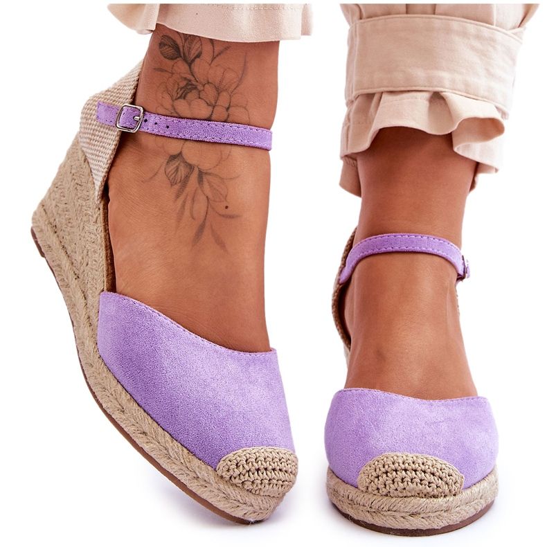 FJ1 Mocka Espadrilles Wedge Sandaler Lila Cammer violett