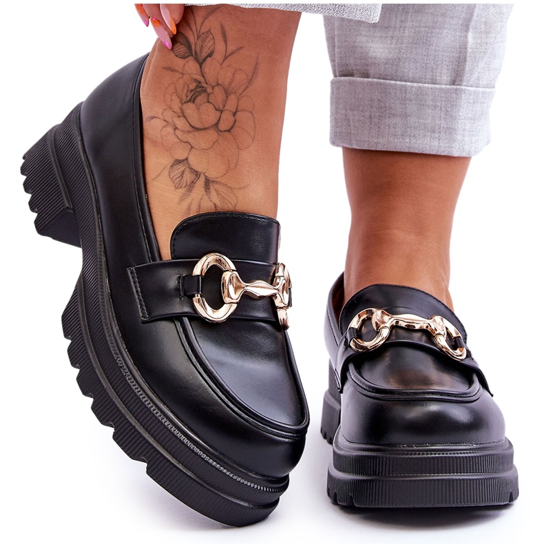 FJ1 Slip-on Loafers i läder för kvinnor Svart Albie