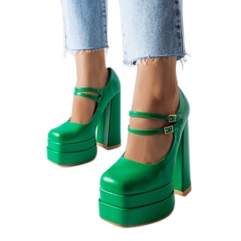 Gröna högklackade pumps från Chouinard