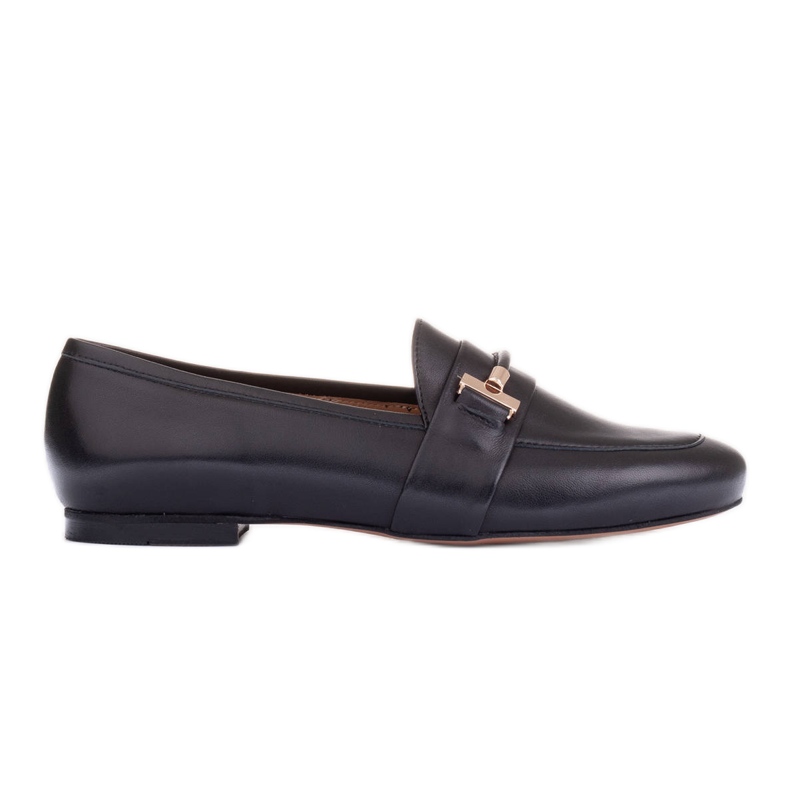 Marco Shoes Guldprydda loafers svart