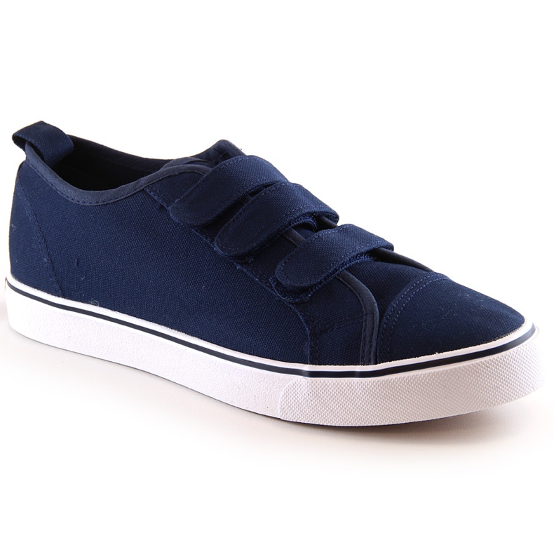 Atletico 19759 marinblå sneakers med kardborreband