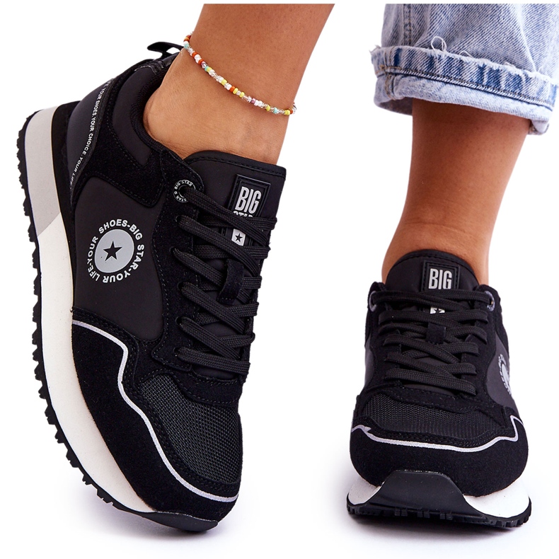 Dam Sneakers Memory Foam System Big Star LL274541 Svart