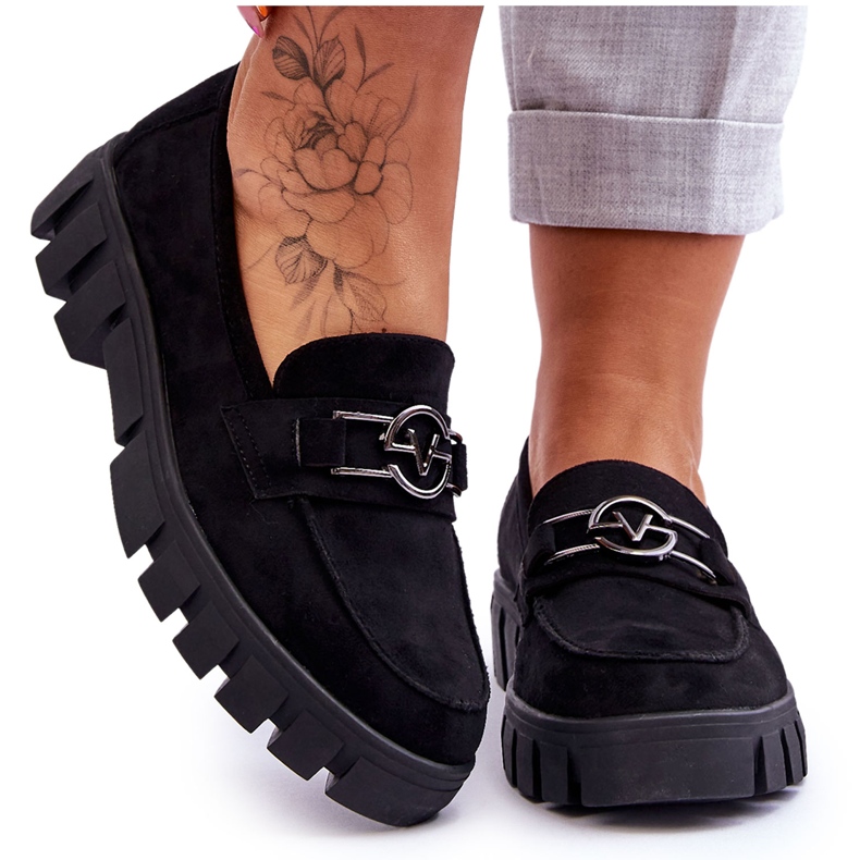 Vinceza Mocka Dam Loafers Svart Sanvi