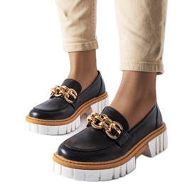 Svarta chunky sula loafers från Casgrain