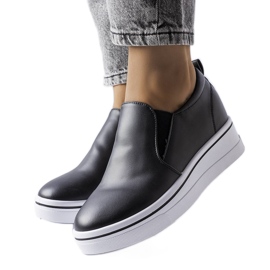 BM Svarta slip-on wedge sneakers från Francoeur