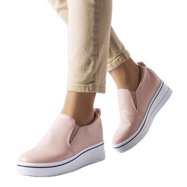 Rosa slip-on wedge sneakers från Francoeur