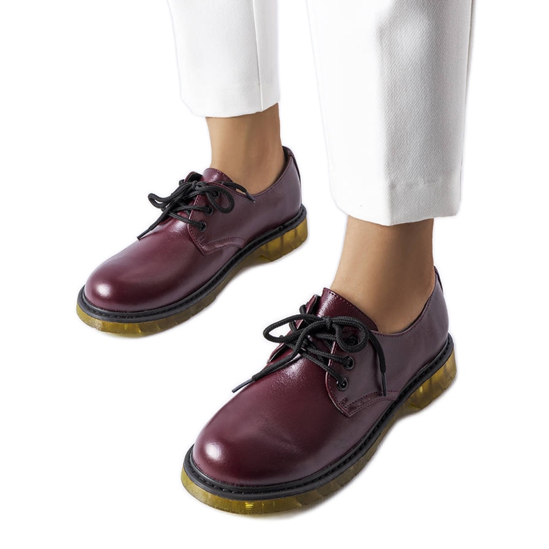 BM Burgundy Parfait bovver boots röd