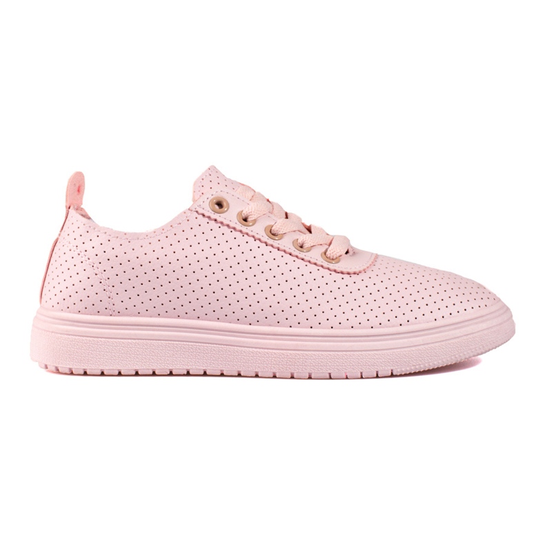 Genombrutna rosa Shelovet sneakers för kvinnor