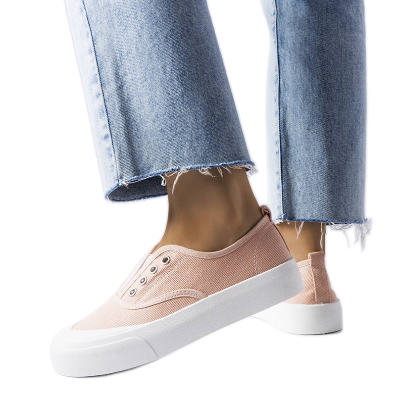 Rosa slip-on sneakers från Rabican