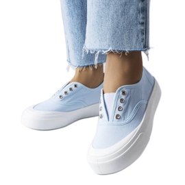 Blå slip-on sneakers från Rabican