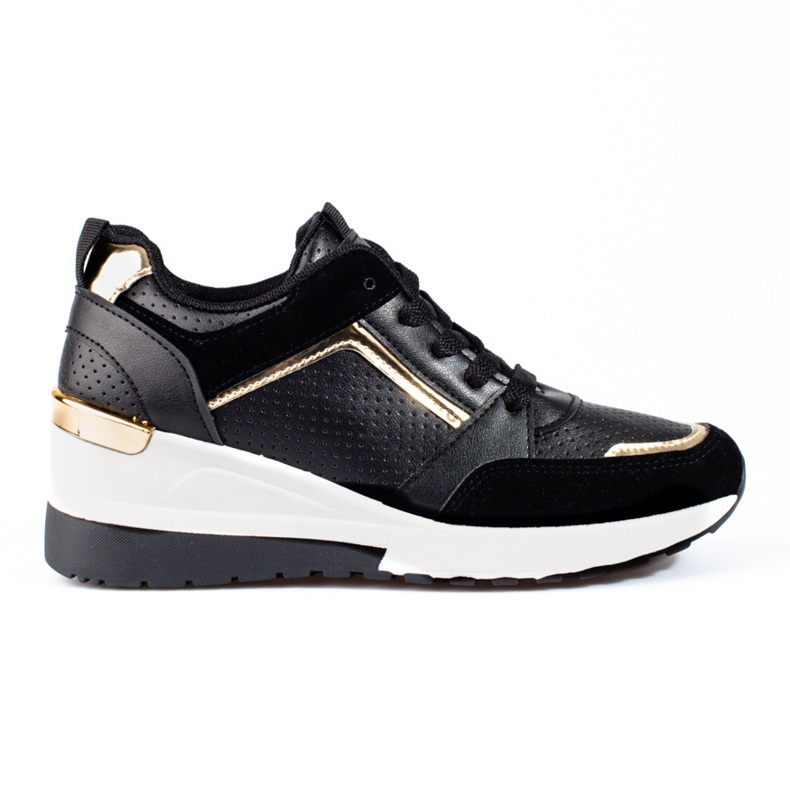 Svarta Shelovet wedge sneakers för kvinnor