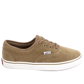 BM Lovis Taupe damsneakers i mocka grön