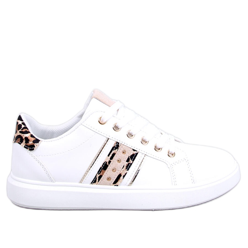 BM Henne Leopard damsneakers vit