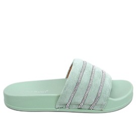 BM Lynne Green rhinestone rutschbanor grön