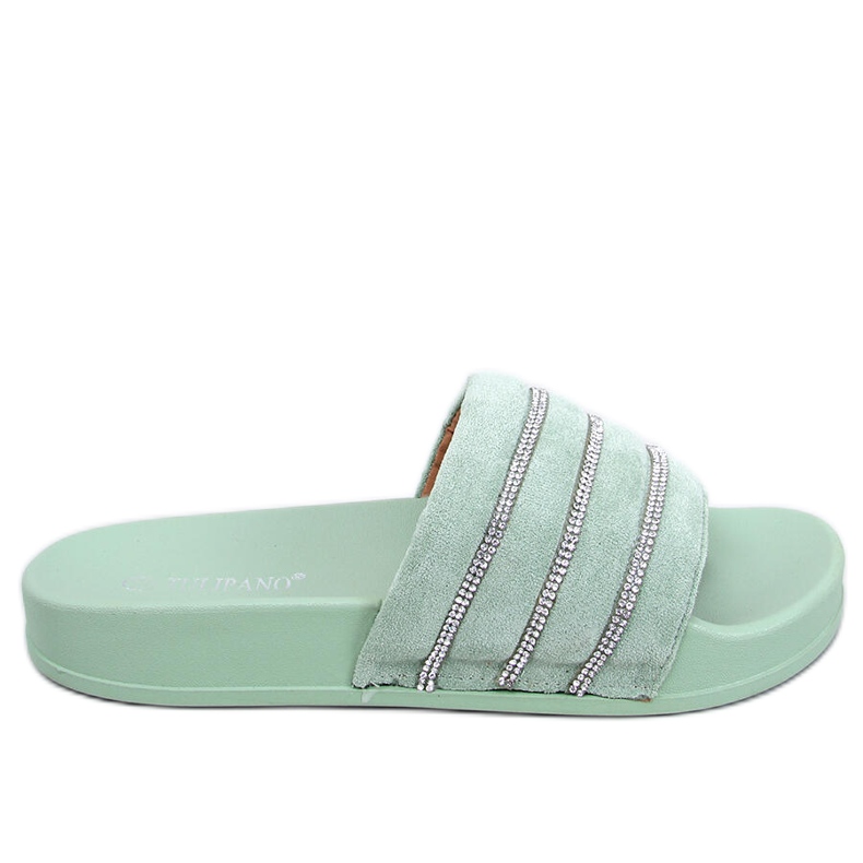 BM Lynne Green rhinestone rutschbanor grön