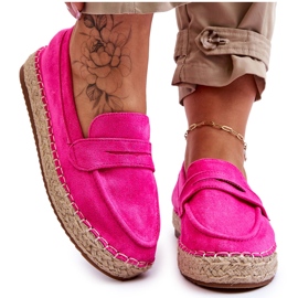 FI1 Espadriller i mocka dam Fuchsia Keyla rosa
