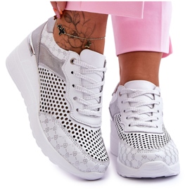 S.Barski Genombrutna sneakers i läder, kvinnor, vit Virginia