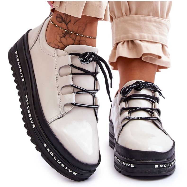 S.Barski Lackade Chantal Beige Sportskor