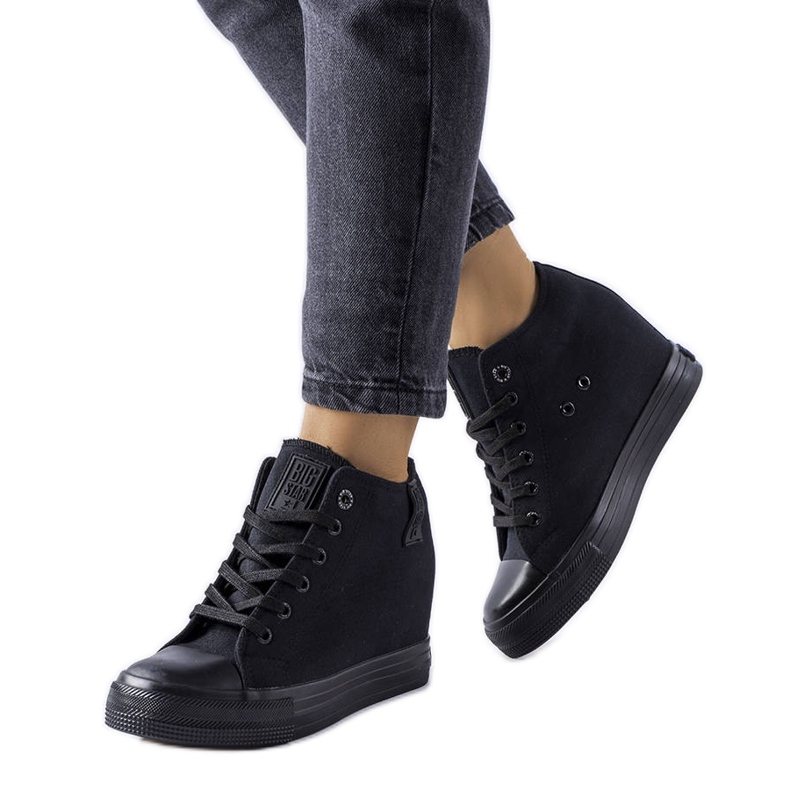 Big Star LL274034 svarta wedge sneakers