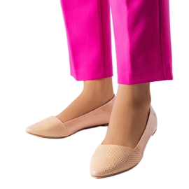 Beige eleganta ballerinor från Riel