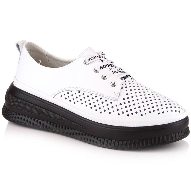 Skinn bekväma genombrutna damskor vit Artiker 52C1992