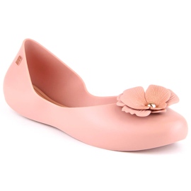Bekväma damballerinor doftande elastisk nude Zaxy LL285002 rosa