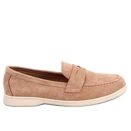 BM Blum Beige loafers i mocka