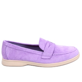 BM Blum Lila loafers i mocka purpur