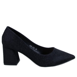 Coella Black Block Heel Pumps svart