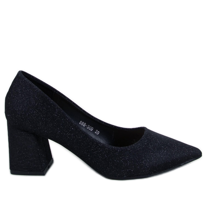 Coella Black Block Heel Pumps svart