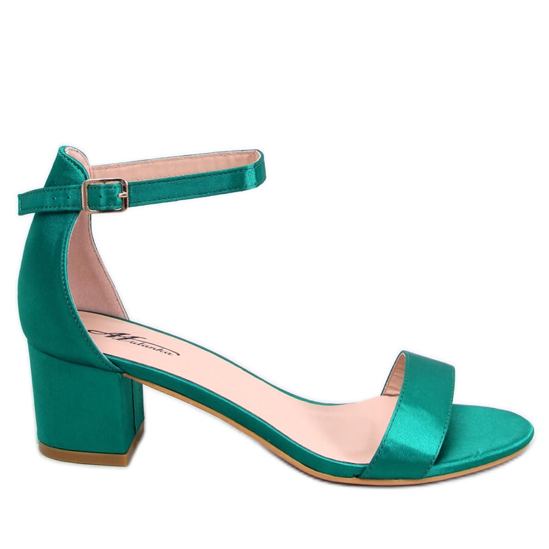 Lågklackade sandaler från Clarence Green grön