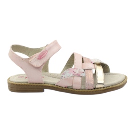 American Club Rosa guld gladiator sandaler gyllene