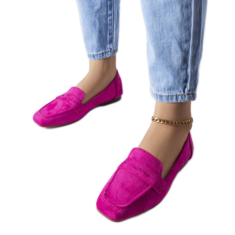 Rosa loafers i ekomocka från Meilleur