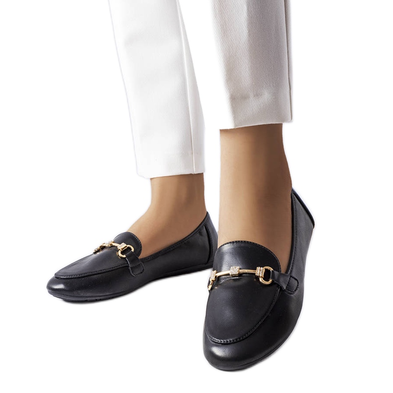 Svarta dekorativa loafers från Lejeune