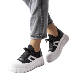 Charpentier svarta platåsneakers