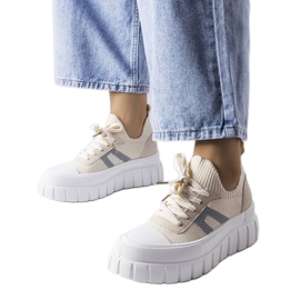 Beiga plattformssneakers från Charpentier beige