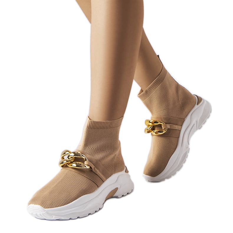 Baptiste bruna sneakers med kedja