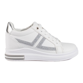 Vita sneakers med dold kil från Shelovet