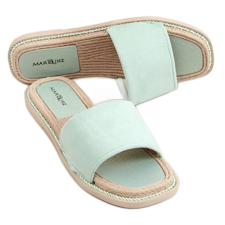 Daniels Gröna damtofflor i mocka