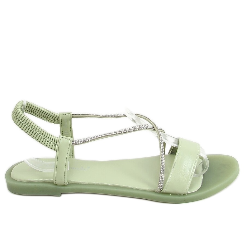 BM Bryce Green strass sandaler grön