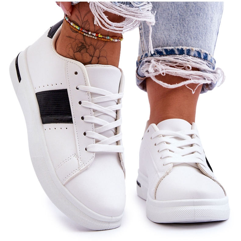 PG1 Sportplattformsskor för kvinnor Vita och svarta Soris