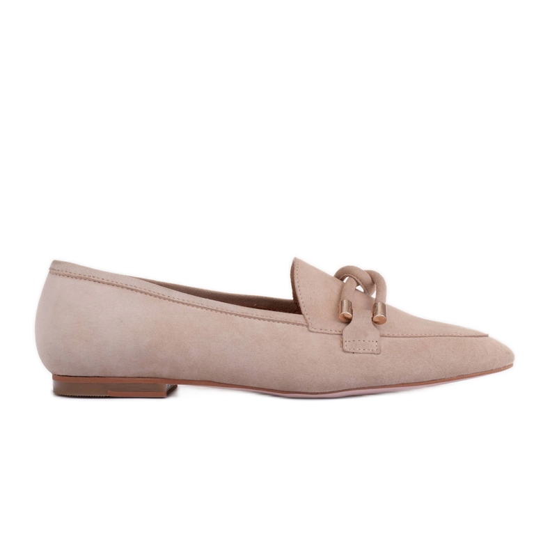Marco Shoes Utsmyckade loafers beige