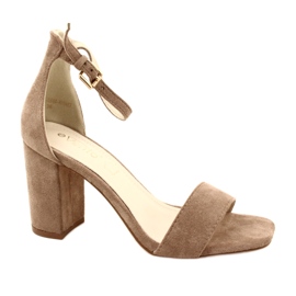 Evento Beige sandaler med hög klack 23SD35-5560