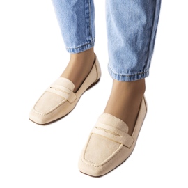 Beige loafers i ekomocka från Meilleur