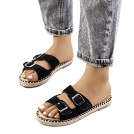 Svarta tofflor för damer