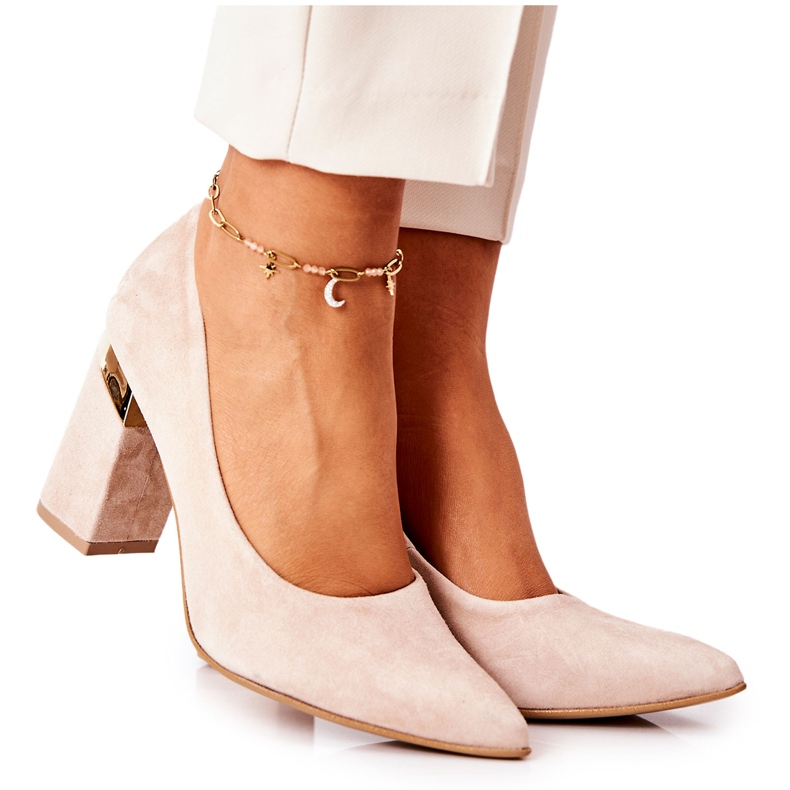 Lewski Shoes Mocka Pumps Lewski 3117 Beige