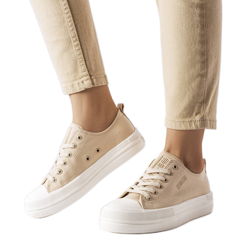 Beiga plattformssneakers från Big Star LL274969 beige